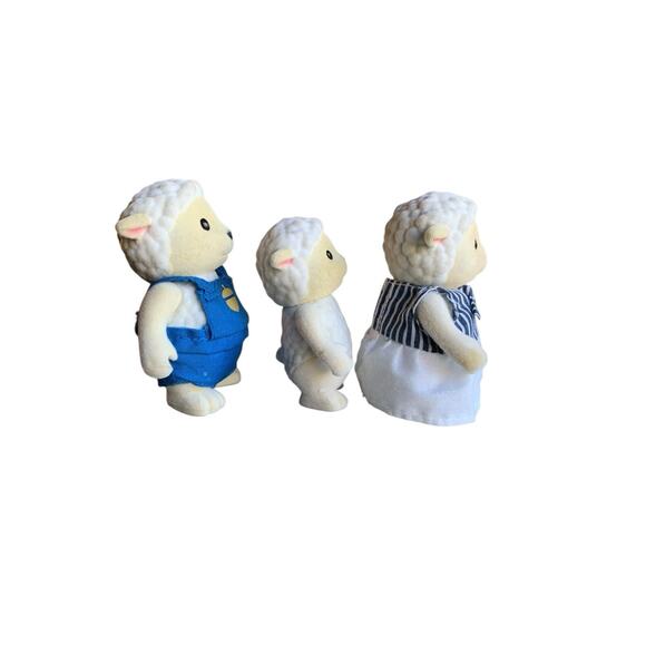 Li'l Woodzeez Lil Little Lamb Garden Snipadoodles Sheep Lamb Family Set of 3 - Picture 2 of 4